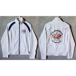 American Cheer & Dance National Champions Women's  Full Zip Jacket White Size L